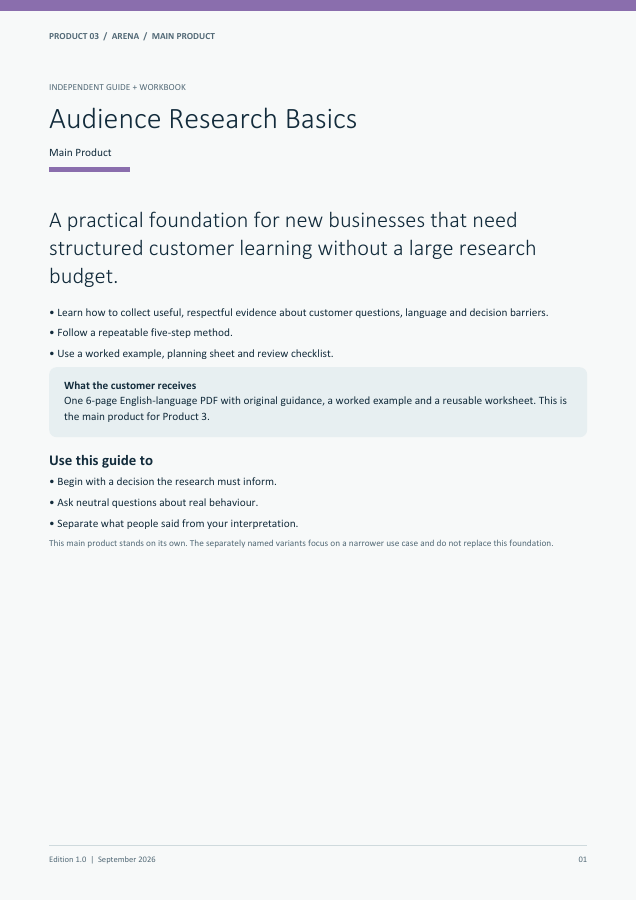 Audience Research Basics guide cover
