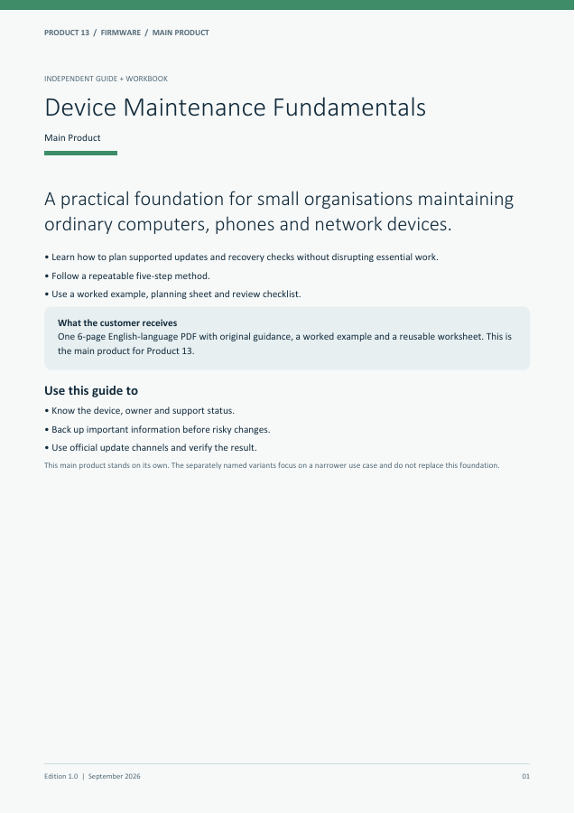 Device Maintenance Fundamentals guide cover