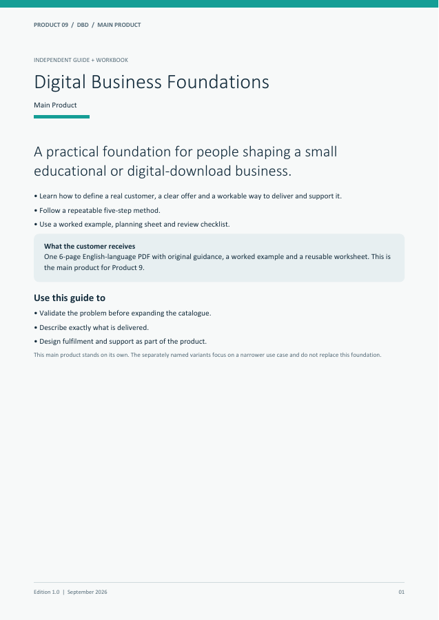 Digital Business Foundations guide cover