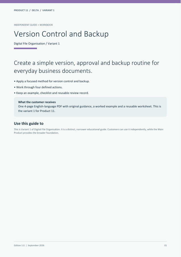 Version Control and Backup guide cover