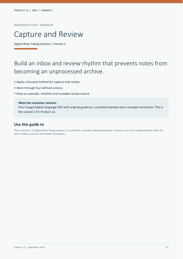 Capture and Review guide cover