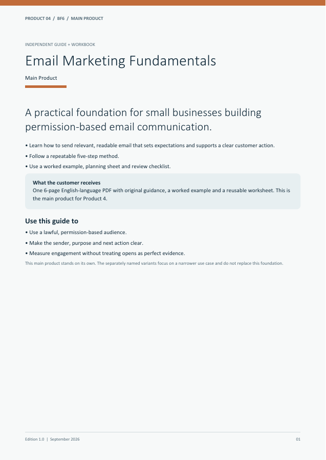 Email Marketing Fundamentals guide cover
