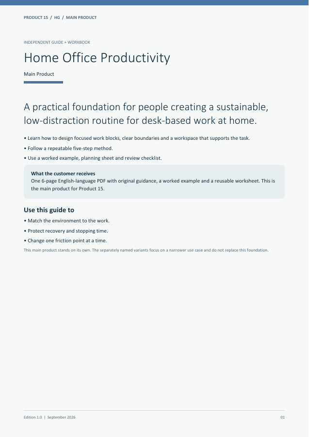 Home Office Productivity guide cover
