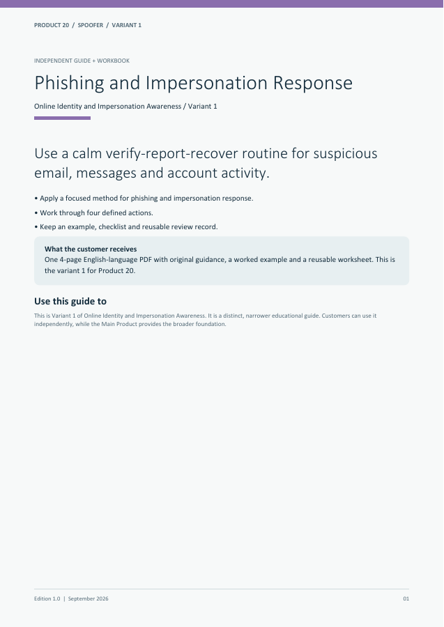 Phishing and Impersonation Response guide cover