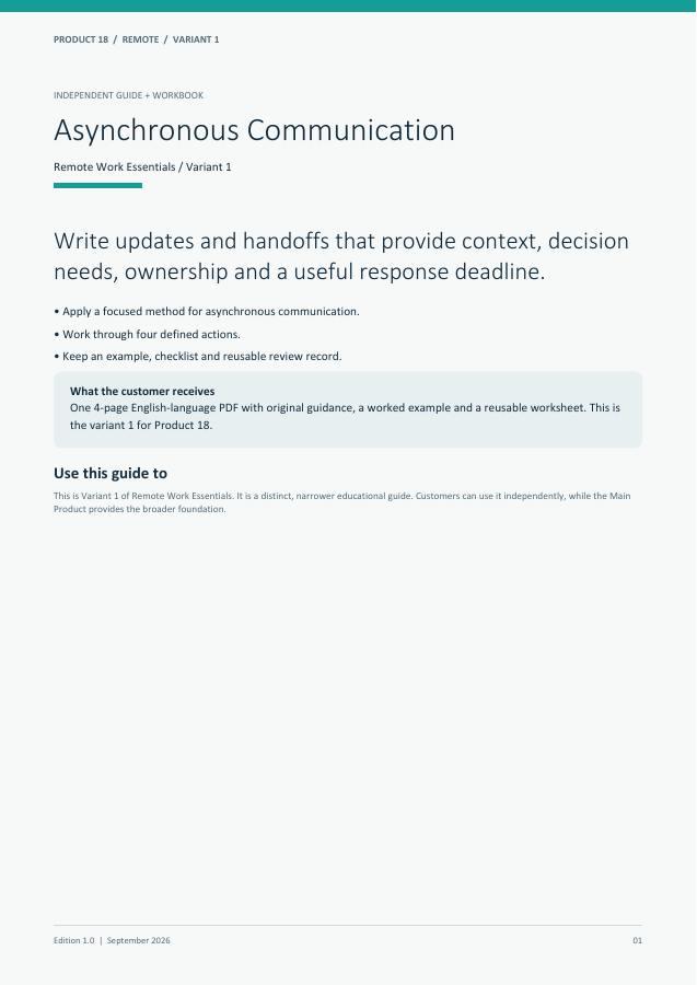 Asynchronous Communication guide cover