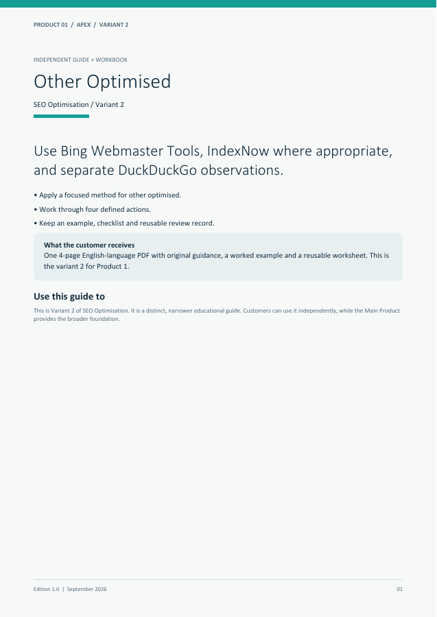 Other Optimised guide cover
