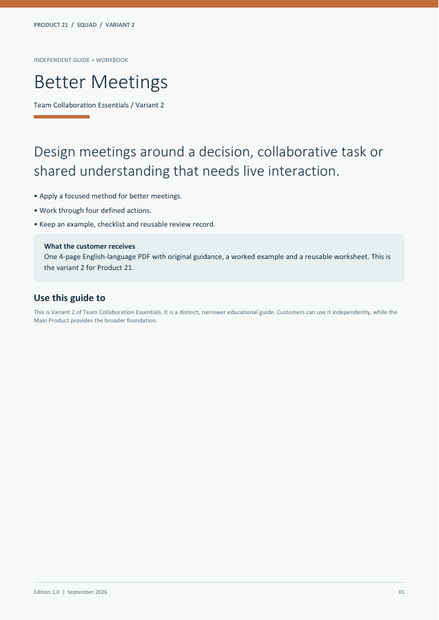 Better Meetings guide cover