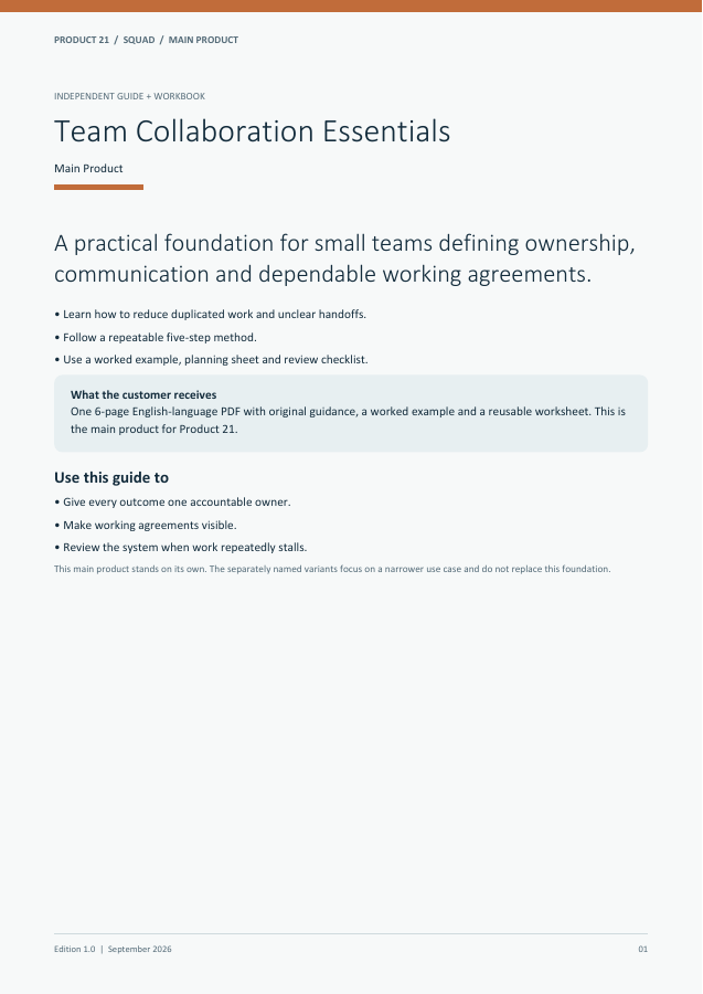 Team Collaboration Essentials guide cover