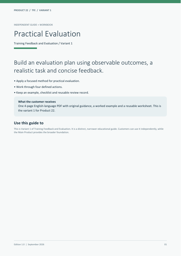 Practical Evaluation guide cover