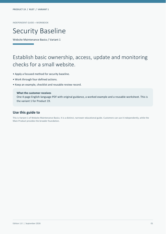 Security Baseline guide cover
